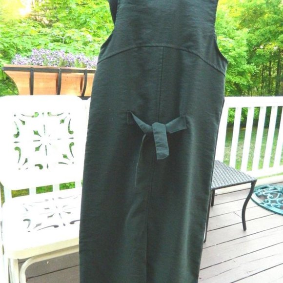 Maxi Forest Green Jumper Dress w/Cool Hand Motif Strap Clips By Cozy Cozy SZ 12 - Picture 6 of 9